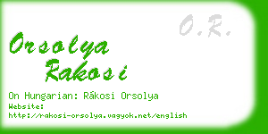 orsolya rakosi business card