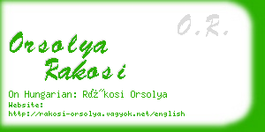 orsolya rakosi business card